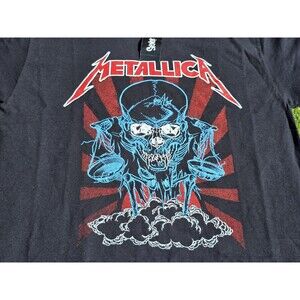 Metallica Shirt Heavy Metal Rock Band Black T-shirt Size Medium Skull Retro NWT